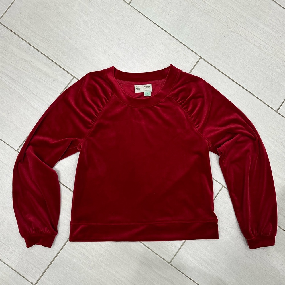 Red Velvet Anthropologie Sweater